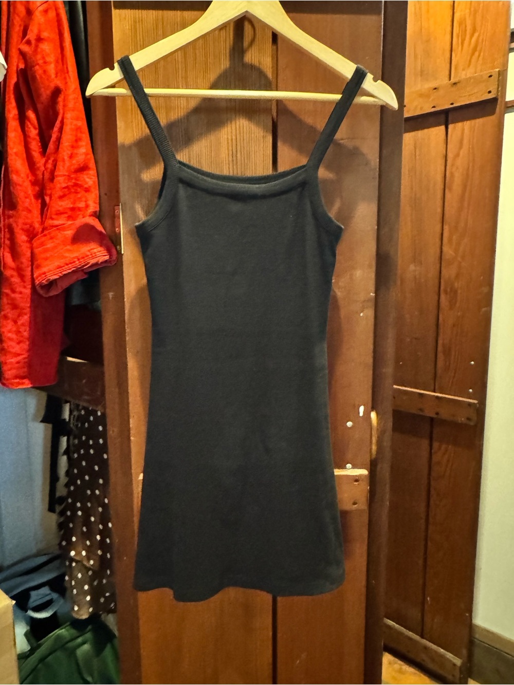 Djerf Avenue Daily Ribbed Tank Dress in Black XS - Picture 3 of 6